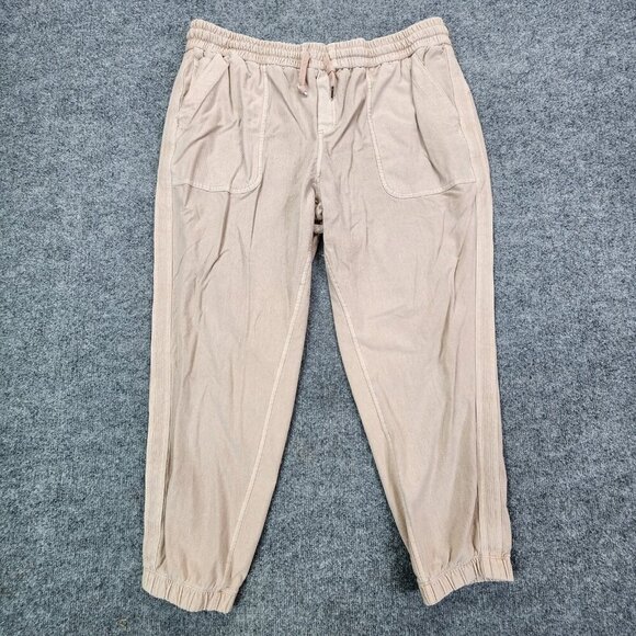 Athleta Farallon Jogger Womens 22‎ Beige Sweatpants Casual Athleisure Workout - Picture 1 of 13